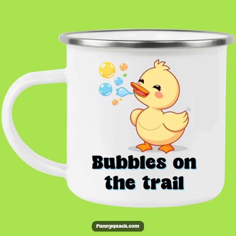 Funny Duck Bubbles Camping Mug: Durable Delight for Outdoor Adventures
