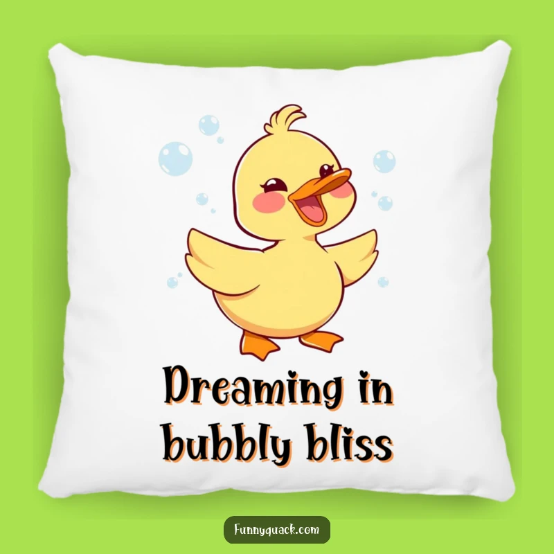 Funny Kawaii Duck Pillow: Soft & Cozy Honking Joy, Bubble Accent Cushion