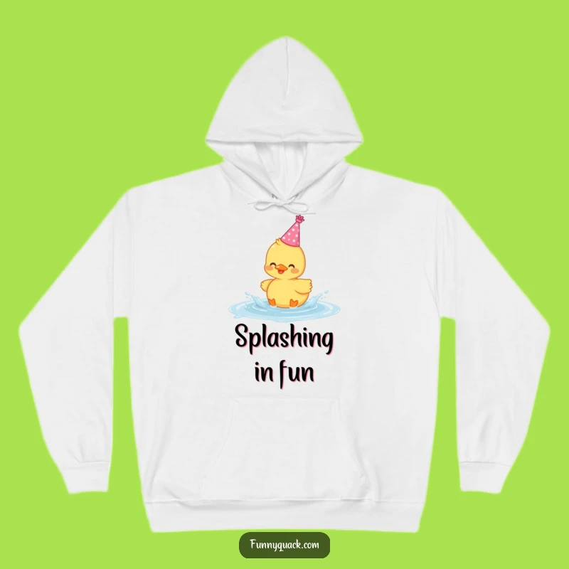 Funny Kawaii Duck Hoodie: Cozy Party Hat Splash, Perfect Gift for Fun