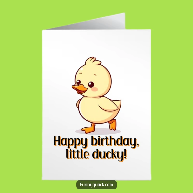 Free Printable Birthday Duck Card - Tiny Boots Waddling - Downloadable Gift!