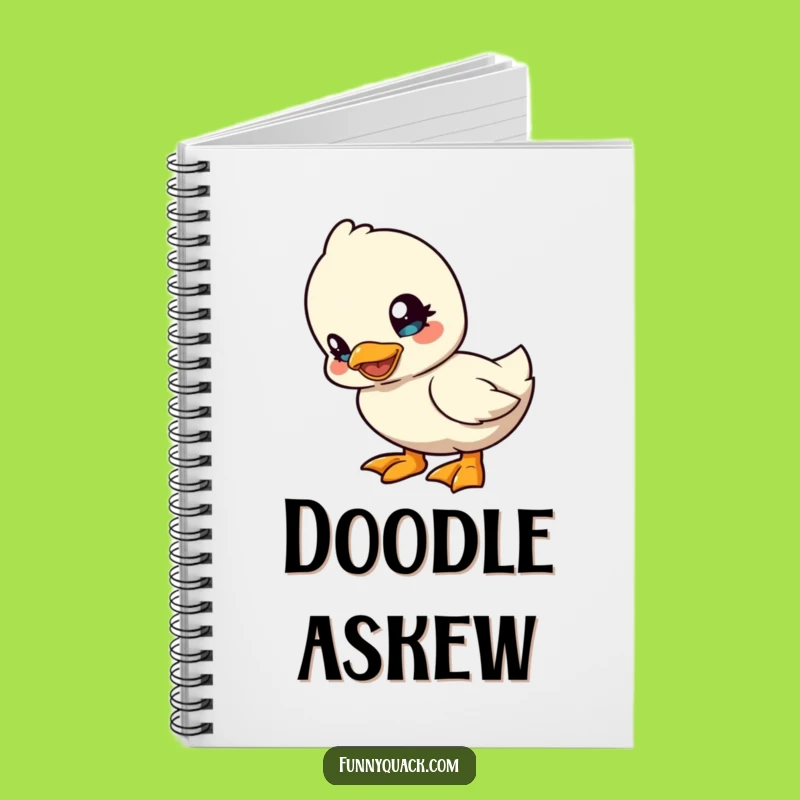 Funny Kawaii Duck Head Tilt Notebook: Playful Journal Gift