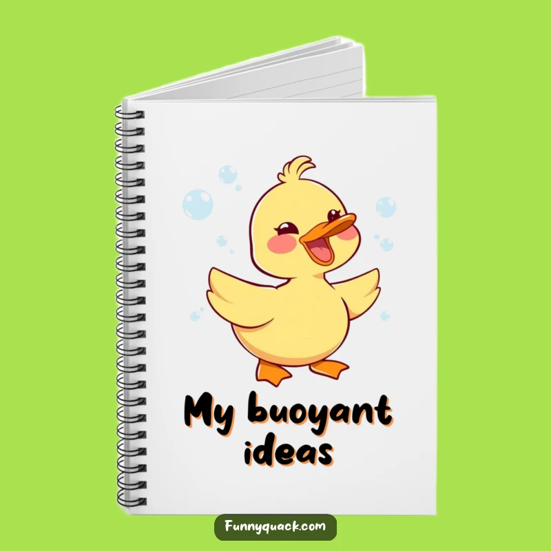 Funny Kawaii Duck Notebook: Jot Down Joyful Honks & Bubble Ideas